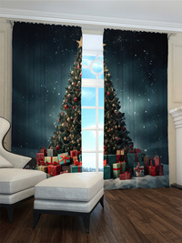 Zasłona gotowa Świąteczna choinka