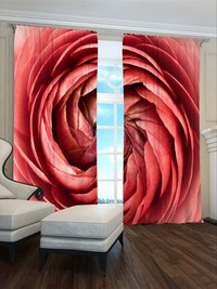 Zasłona gotowa Duży kwiat