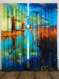 Zasłona Gotowa Pejzaż holenderski