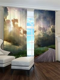 Zasłona gotowa Droga w burzę