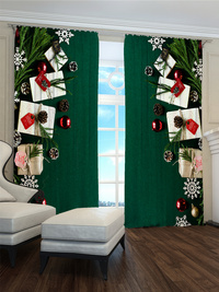 Zasłona gotowa Zielone prezenty