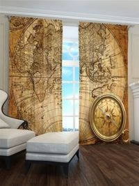 Zasłona gotowa Kompas na mapie