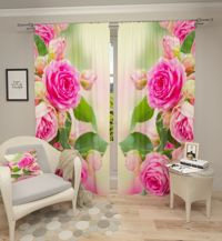 Zasłona gotowa Romantyczne róże