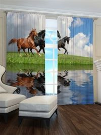 Zasłona gotowa Trzy konie