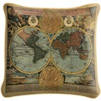 Poduszka ozdobna MAPA ŚWIATA II