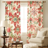 Zasłona gotowa Płatki śniegu beż