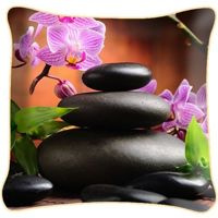 Poduszka ozdobna KAMIENIE Z KWIATAMI