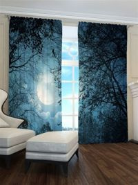 Zasłona Gotowa Księżycowa Noc