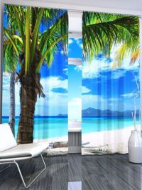 Zasłona Gotowa PALMA NA PLAŻY