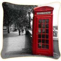 Poduszka ozdobna CZERWONA BUDKA TELEFONICZNA