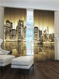 Zasłona Gotowa City w sepii