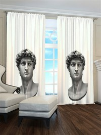 Zasłona gotowa z motywem rzeźby