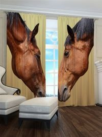 Zasłona gotowa Kare konie