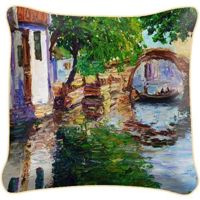 Poduszka ozdobna MOST NA RZECE