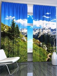 Zasłona gotowa Górski pejzaż