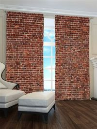 Zasłona Gotowa Ceglany mur 2