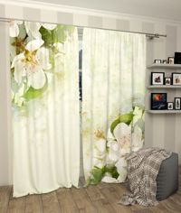 Zasłona gotowa Kwiaty jabłoni