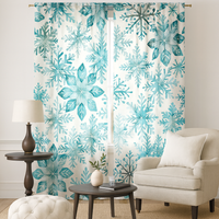 Zasłona gotowa Płatki śniegu mróz