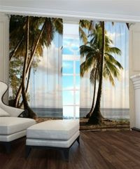 Zasłona gotowa Palmy na plaży