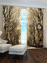 Zasłona Gotowa Aleja w sepii