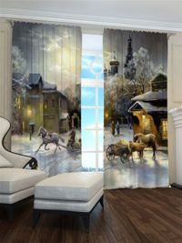 Zasłona zimowy zmierzch