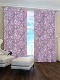 Zasłona Gotowa Liliowe wzory